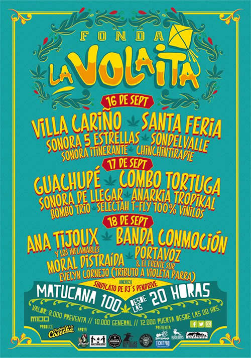 FONDA LA VOLAITA / CENTRO CULTURAL MATUCANA 100 VIERNES 16, SÁBADO 17 Y DOMINGO 18 DE SEPTIEMBRE DESDE LAS 21:00 HRS.