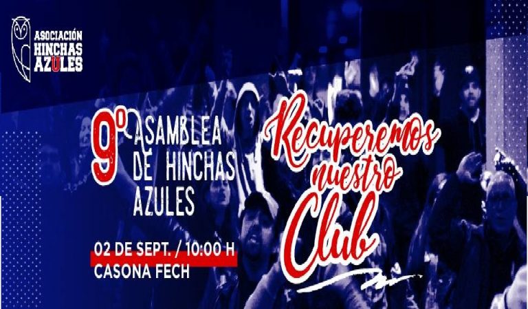 Novena asamblea de hinchas azules